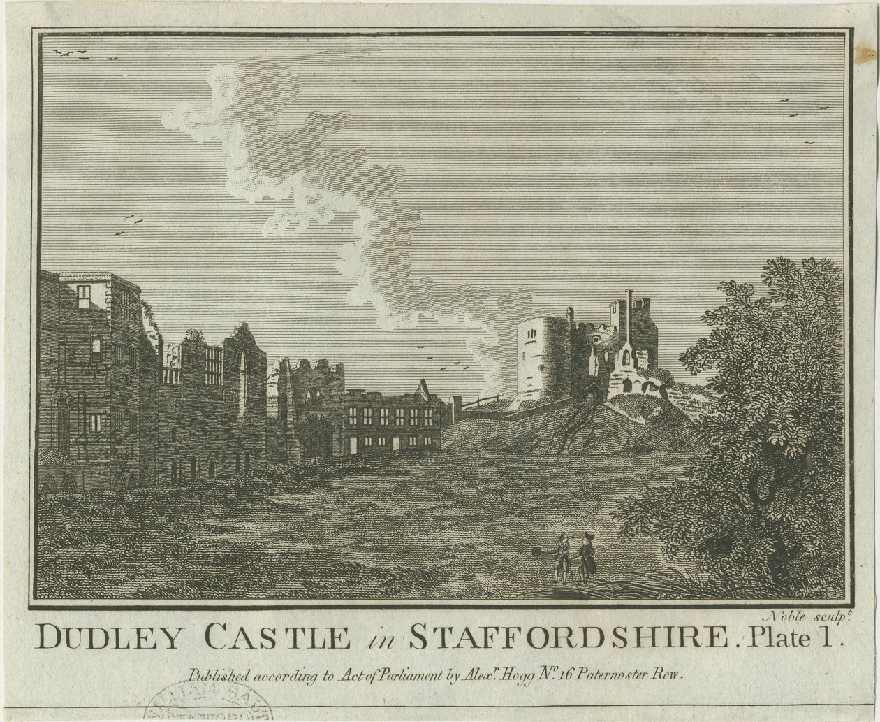 Dudley Castle: mědirytina, nd [1653-1686] od Michael Burghers