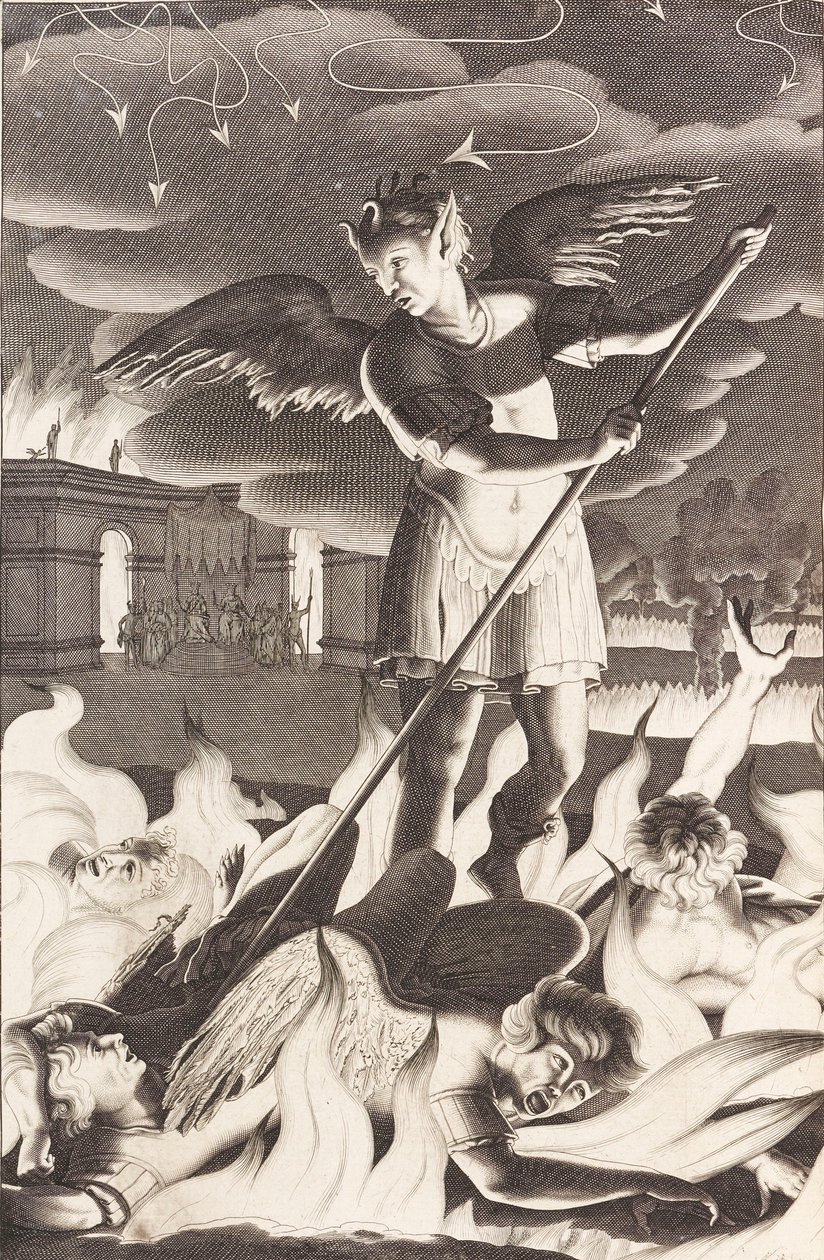 Ilustrace k filmu Johna Miltona Ztracený ráj, 1688. od Michael Burghers