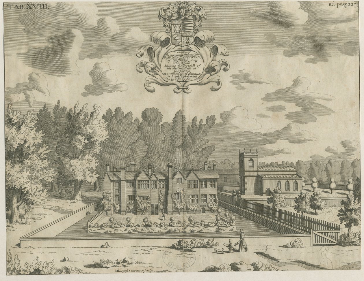 Okeover Hall: rytina, nd [1653 - 1686] od Michael Burghers