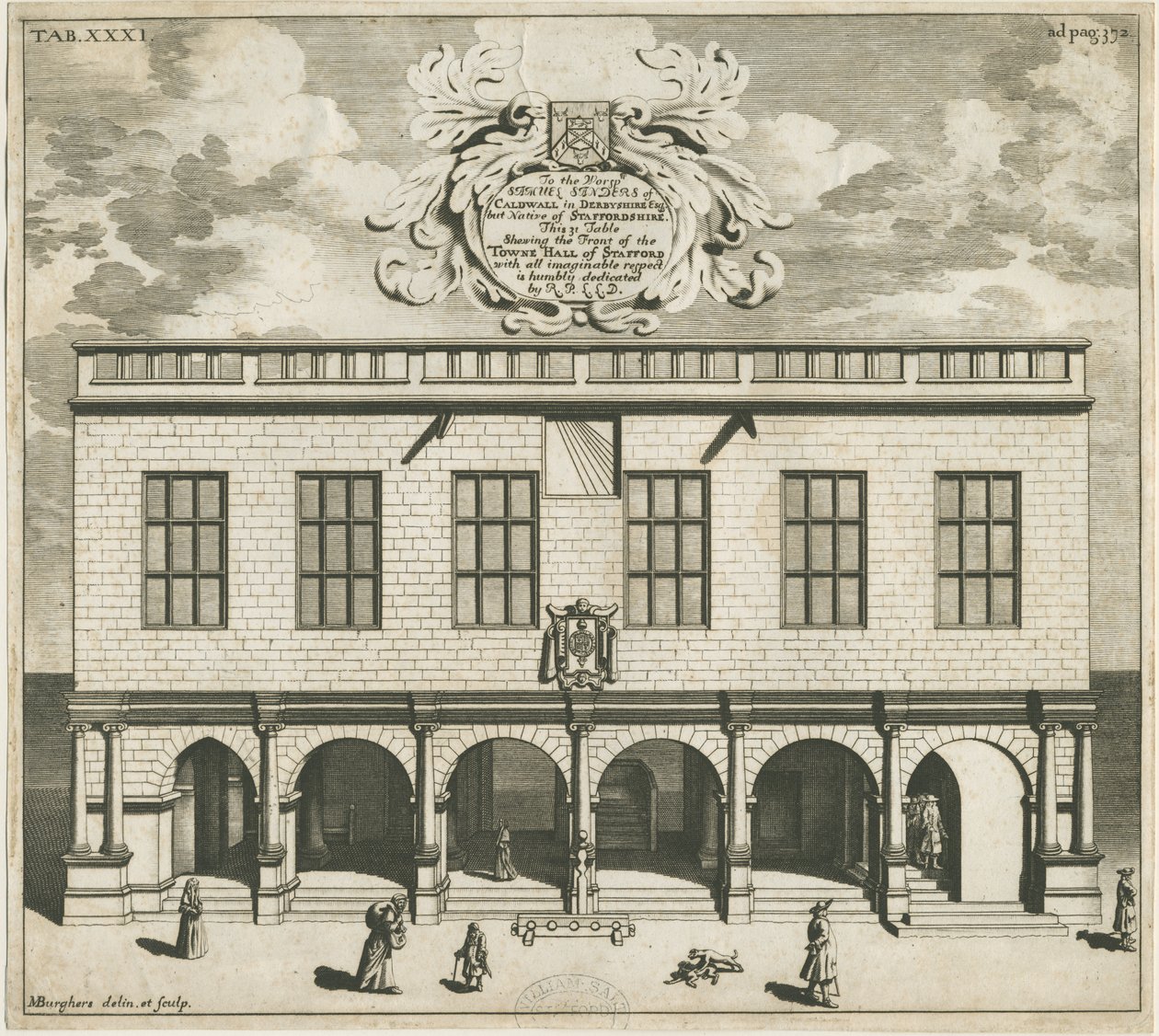 Stafford - Shire Hall: mědirytina, nd [1686] od Michael Burghers
