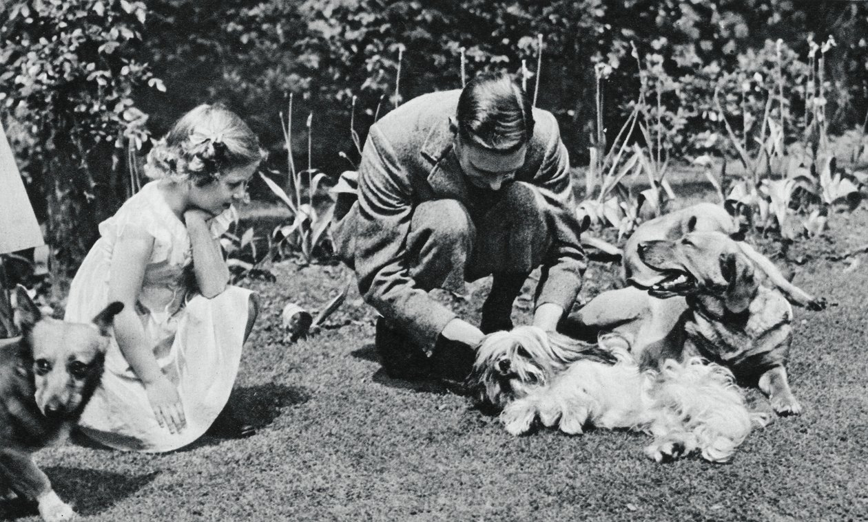 Král Jiří VI a princezna Margaret Rose, 1937. od Michael Chance