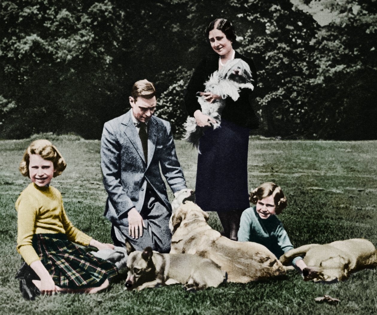 Královská rodina jako šťastná skupina milovníků psů, 1937 od Michael Chance