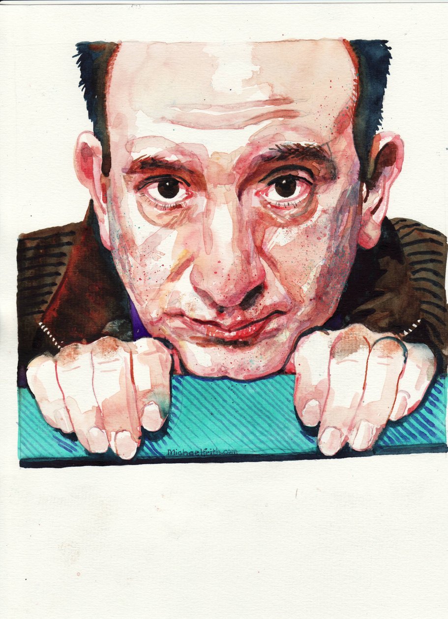 Armando Iannucci (akvarel) od Michael Frith