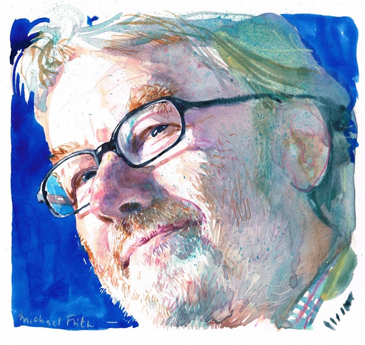 Iain Banks (akvarel) od Michael Frith
