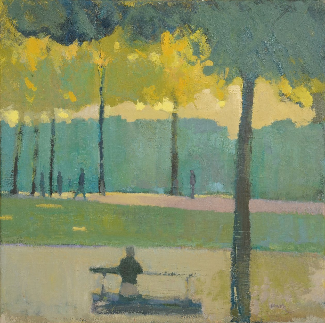 Tichá chvíle, Paříž, 2017 (olej na plátně) od Michael G. Clark