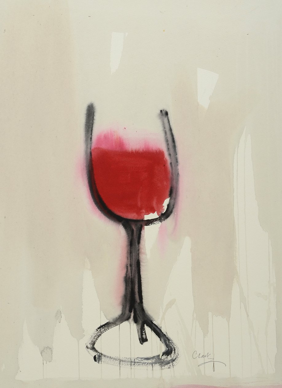 Claret, 2016 (akvarel na papíře) od Michael G. Clark