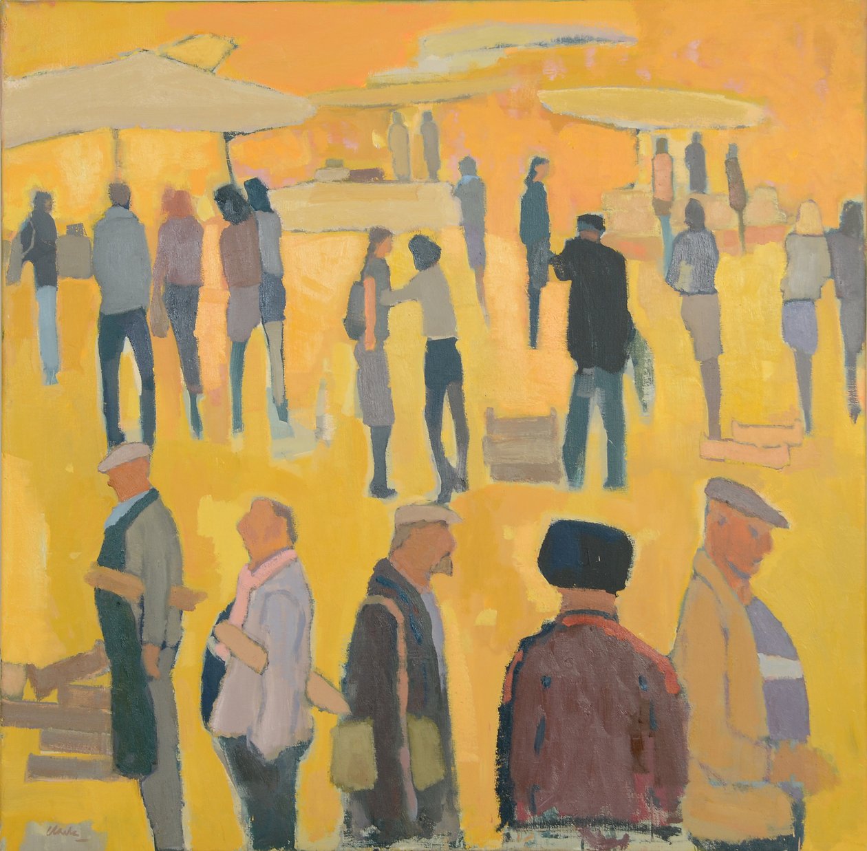 Den na trhu, 2017 (olej na plátně) od Michael G. Clark