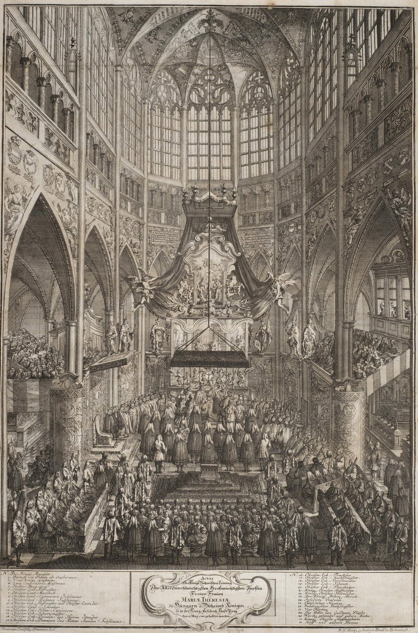 Korunovace Marie Terezie na Pražském hradě, 1743. od Michael Heinrich Rentz