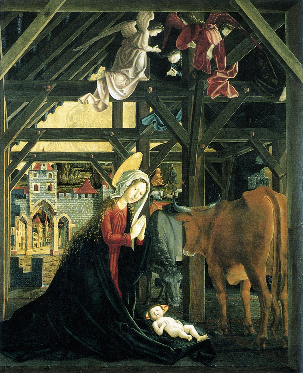Oltář narození z kostela sv. Wolfganga v Salzkammergut, 1481 od Michael Pacher