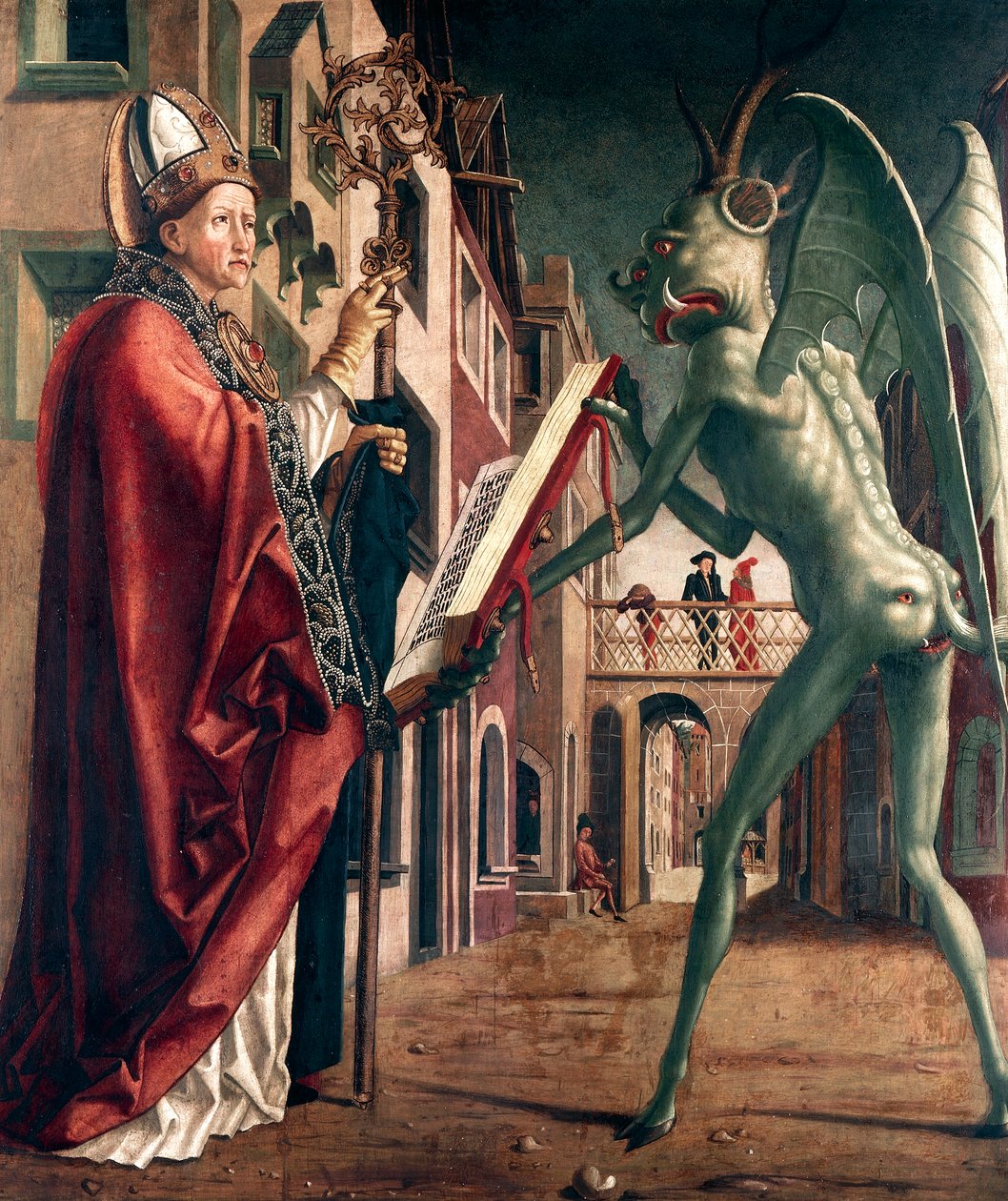 Svatý Wolfgang a ďábel, Život svatého Wolfganga od Michael Pacher