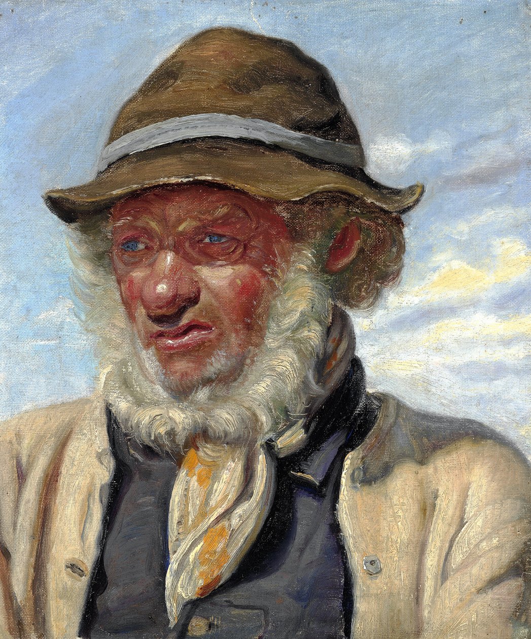 Rybář ze Skagenu s plnovousem. od Michael Peter Ancher