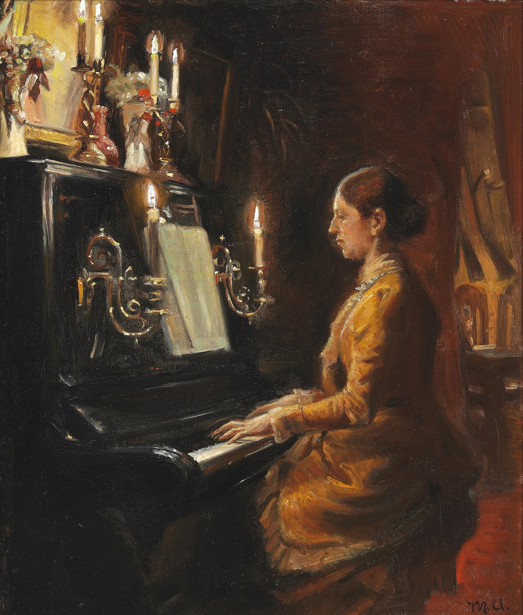 Anna u klavíru. od Michael Peter Ancher