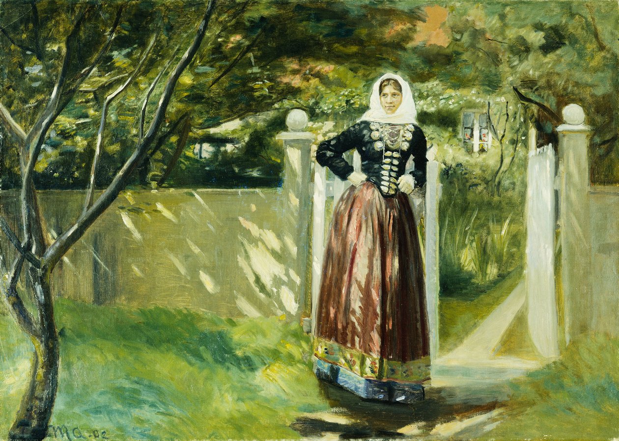 U zahradní brány, 1902 od Michael Peter Ancher