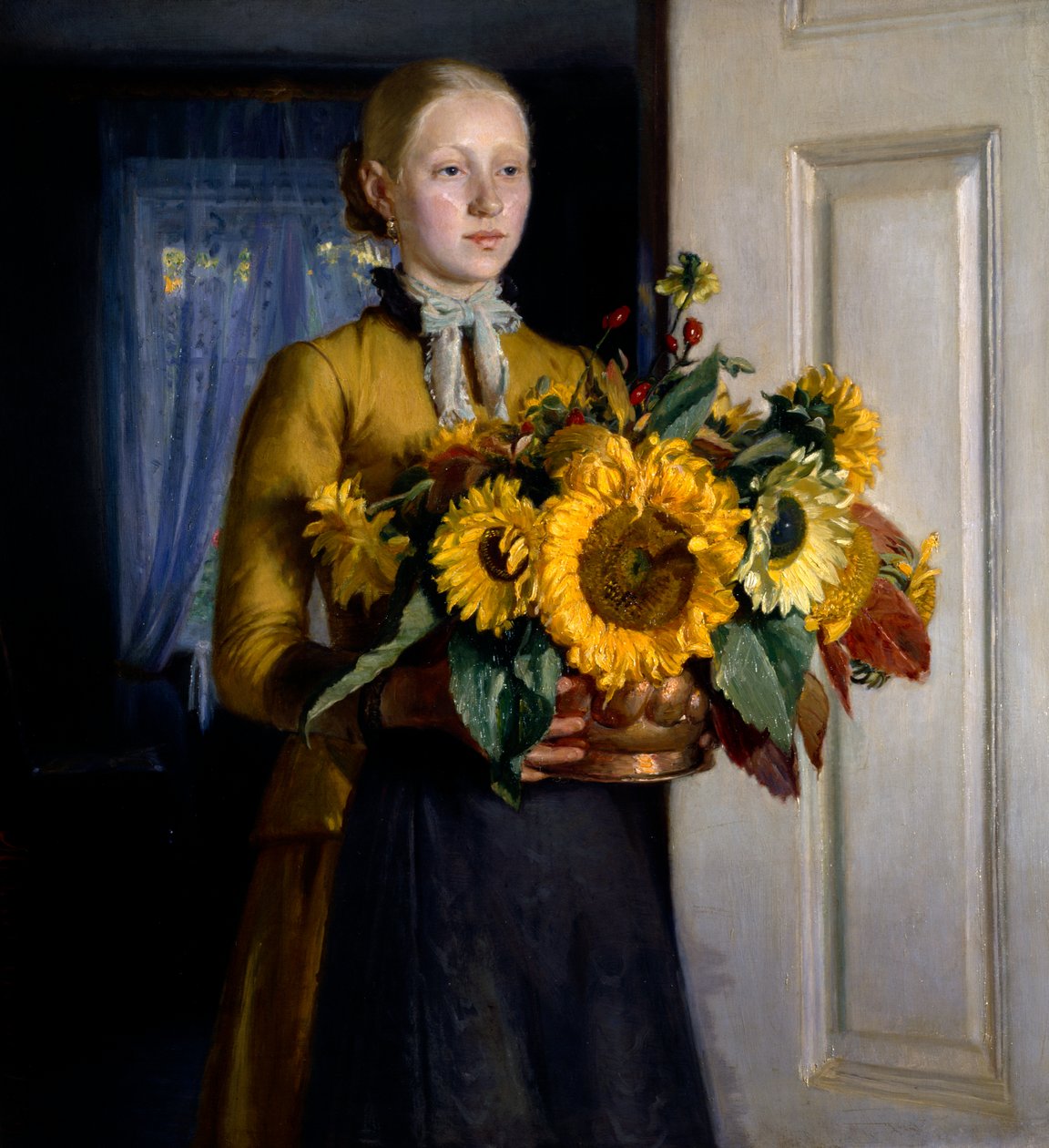 Dívka se slunečnicemi od Michael Peter Ancher