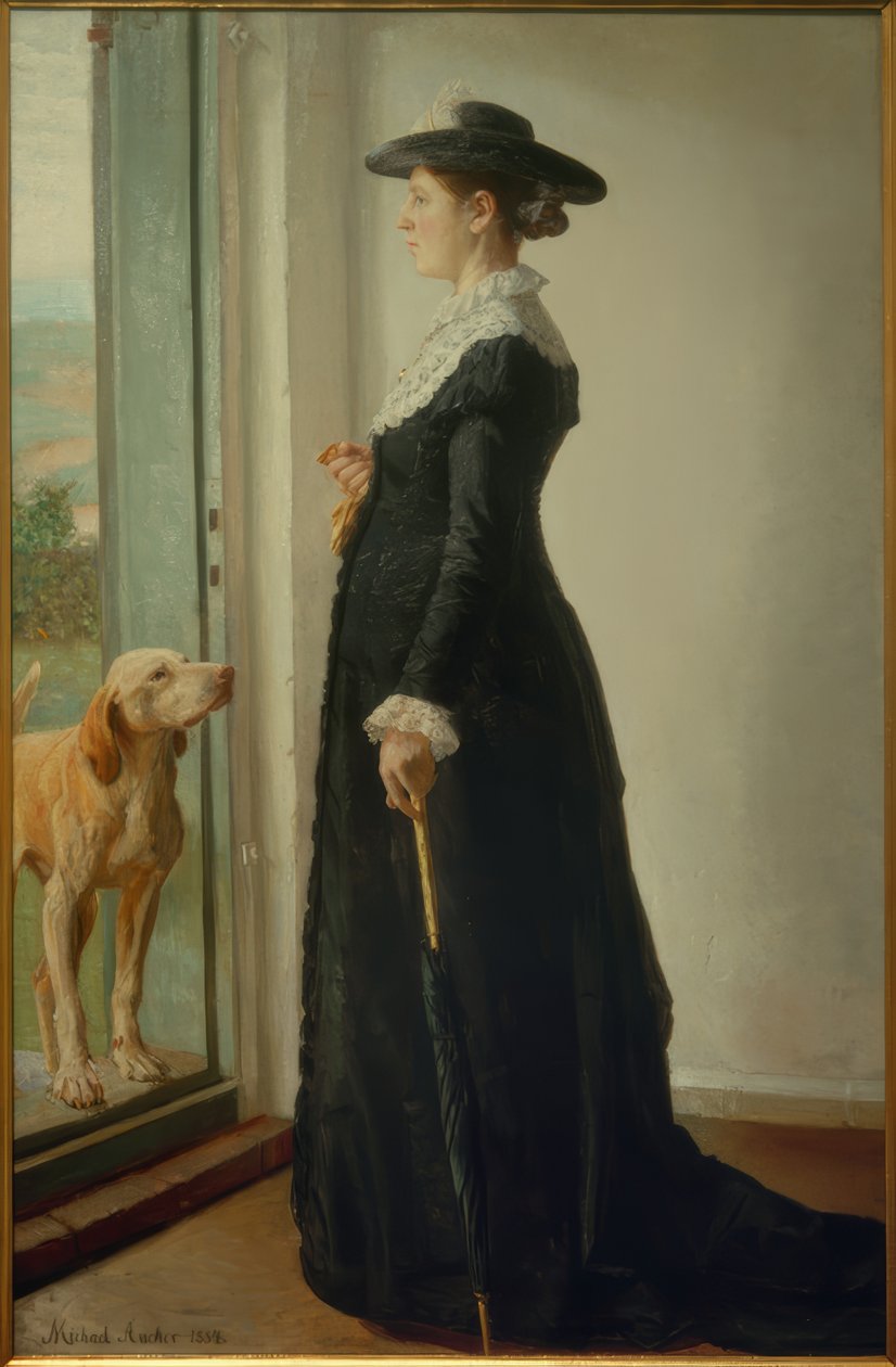 Portrét mé ženy. Malířka Anna Ancherová od Michael Peter Ancher