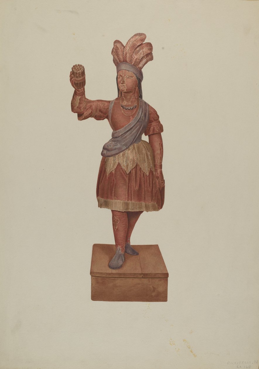 Cigar Store Indian, c. 1939. od Michael Riccitelli