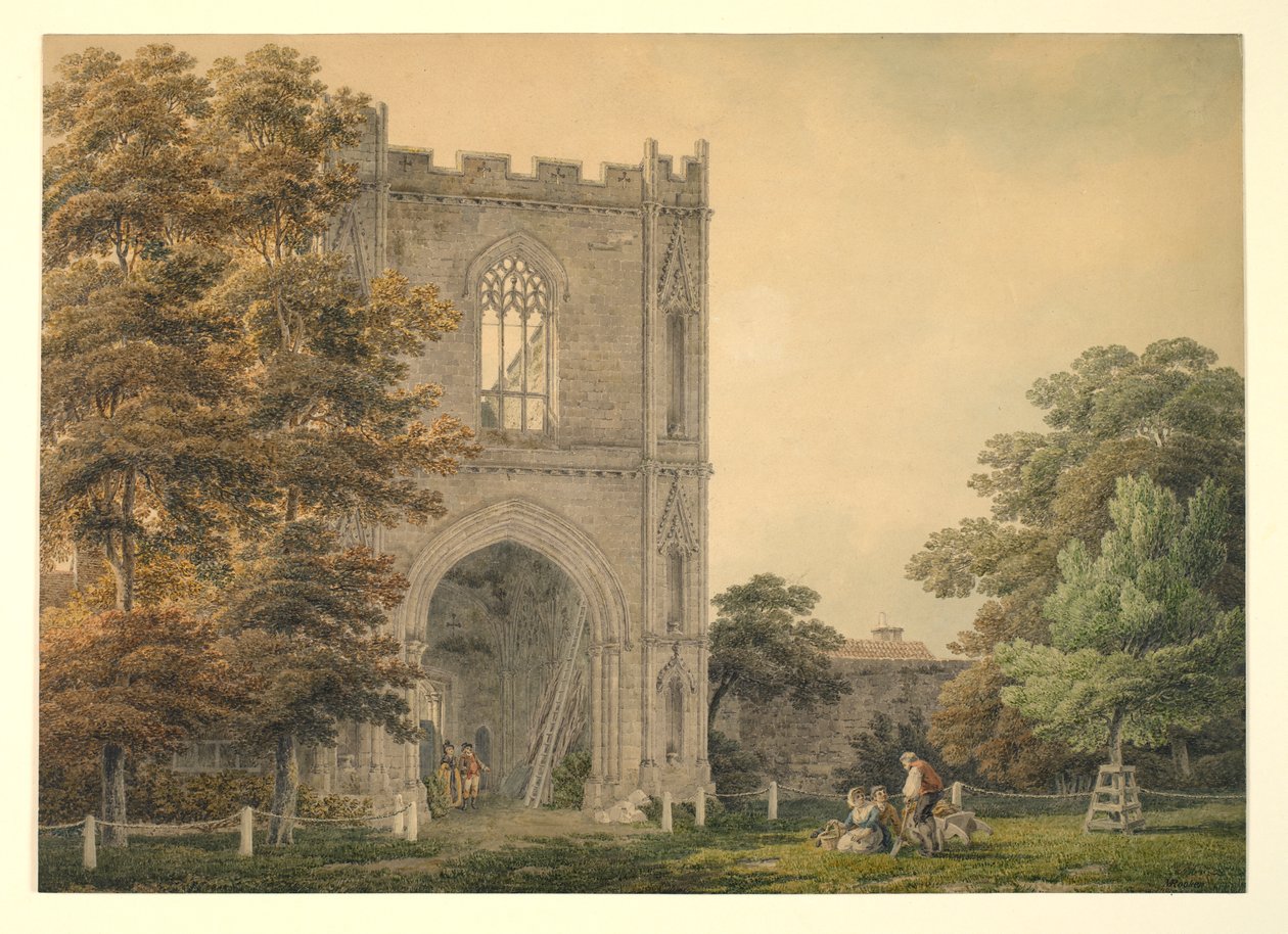 Ruined Gateway at the Abbey, Bury St Edmunds, 1788-1801 od Michael Rooker