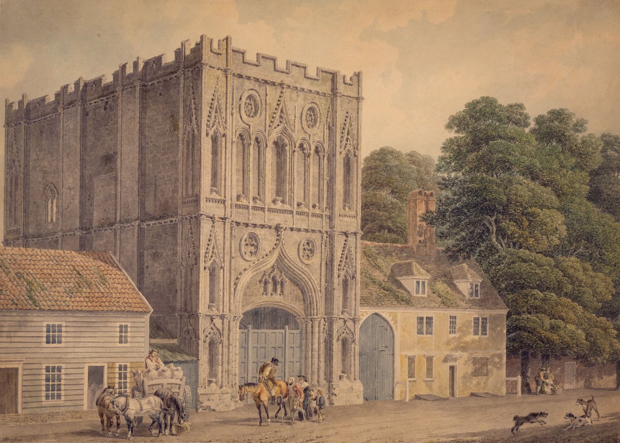 Západní fronta Abbey Gate, Bury St. Edmunds, 1788-1801 od Michael Rooker