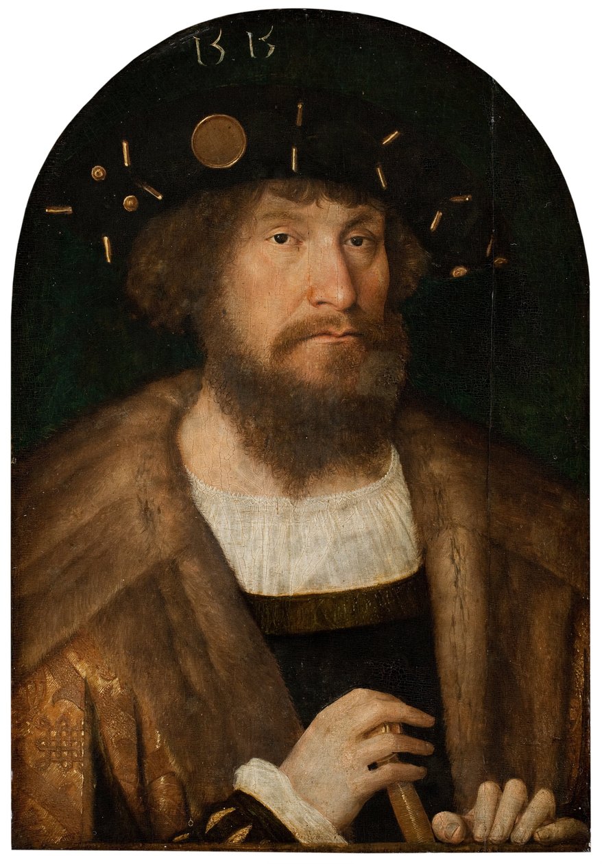 Portrét dánského krále Kristiána II. 1481-1559, 1514 nebo 1515 od Michael Sittow