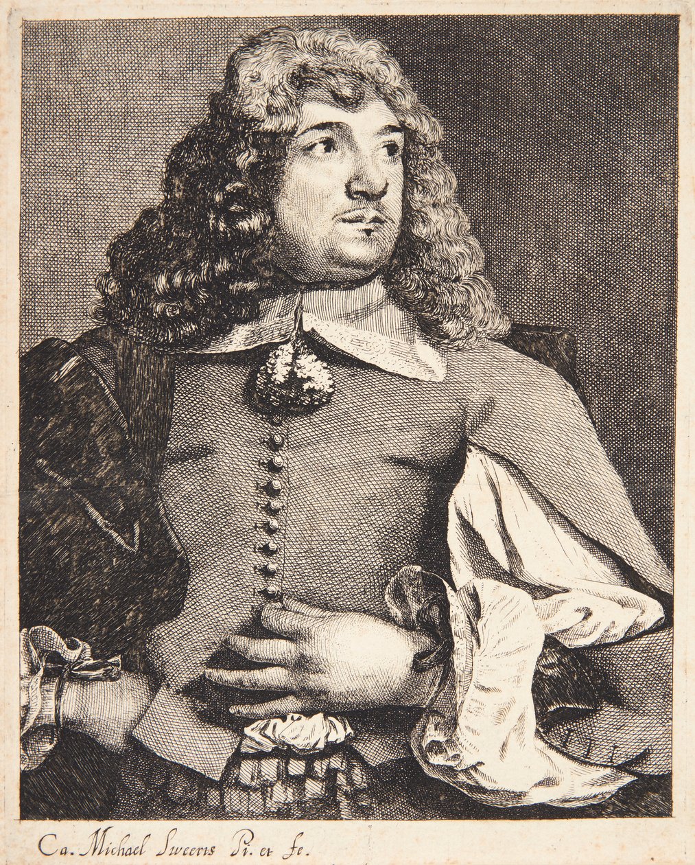 Portrét stojícího muže od Michael Sweerts