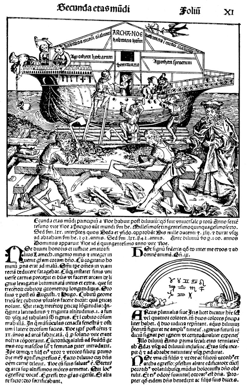 Stránka z knihy Norimberská kronika, Hartmann Schedel, 1493. od Michael Wolgemut
