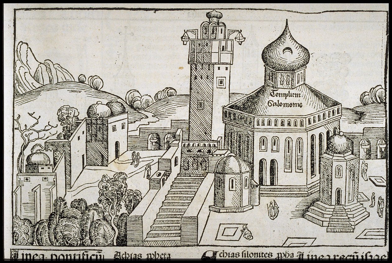 Templum Salomonie ze Schedelsovy kroniky světa, asi 1493. od Michael Wolgemut