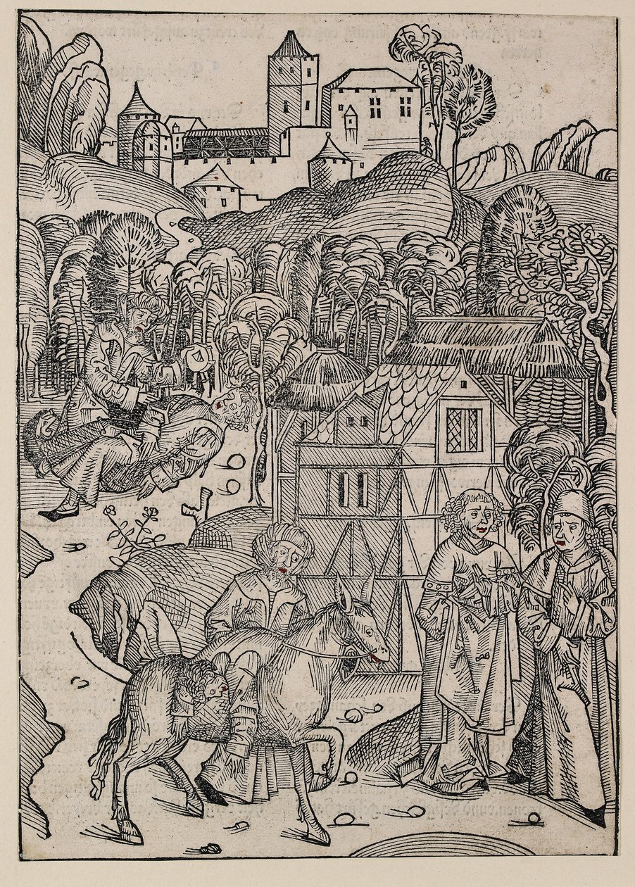Druhá část podobenství o milosrdném Samaritánovi, c1491 od Michael Wolgemut