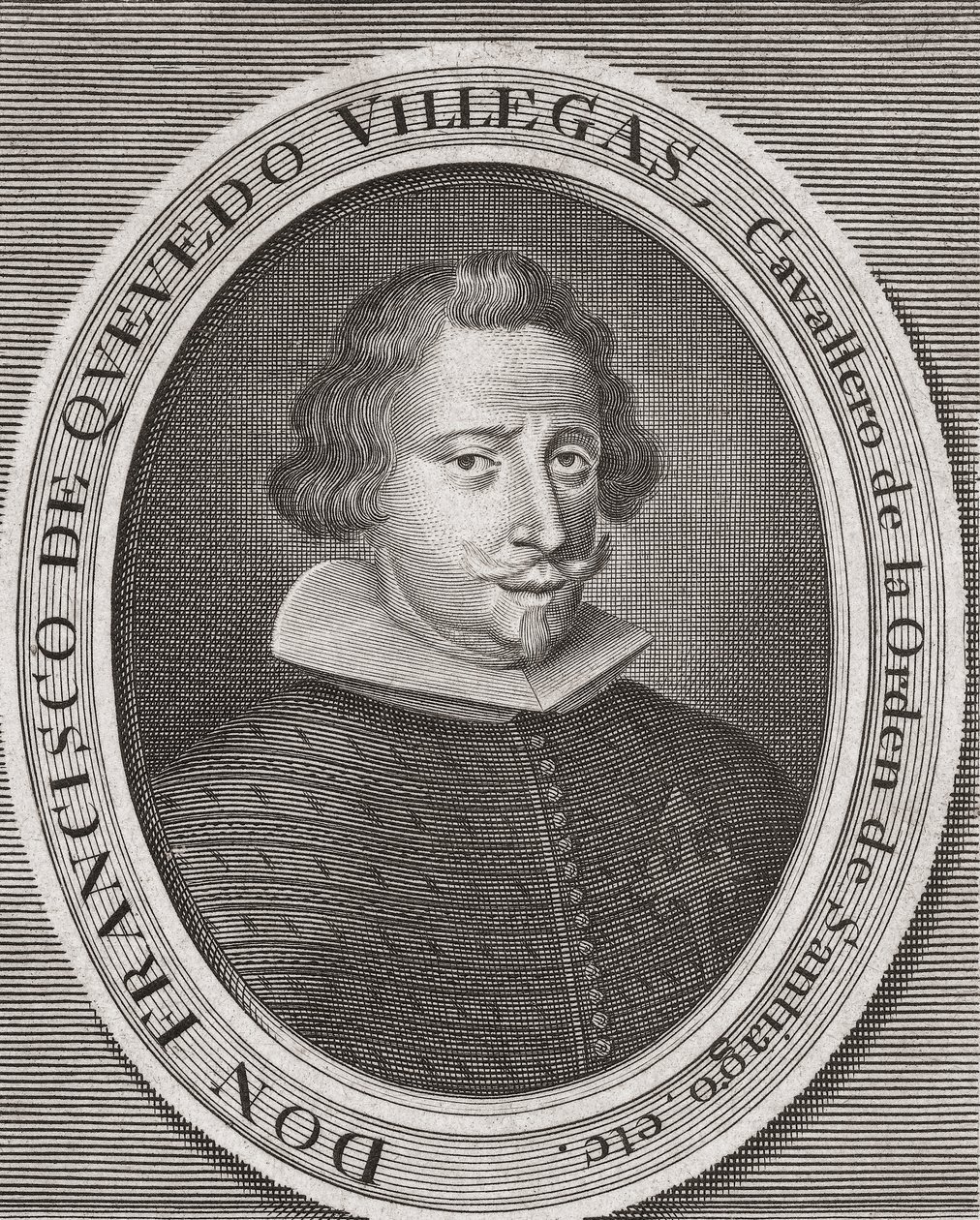 Francisco Gómez de Quevedo a Santibáñez Villegas. od Michael van der (after) Gucht
