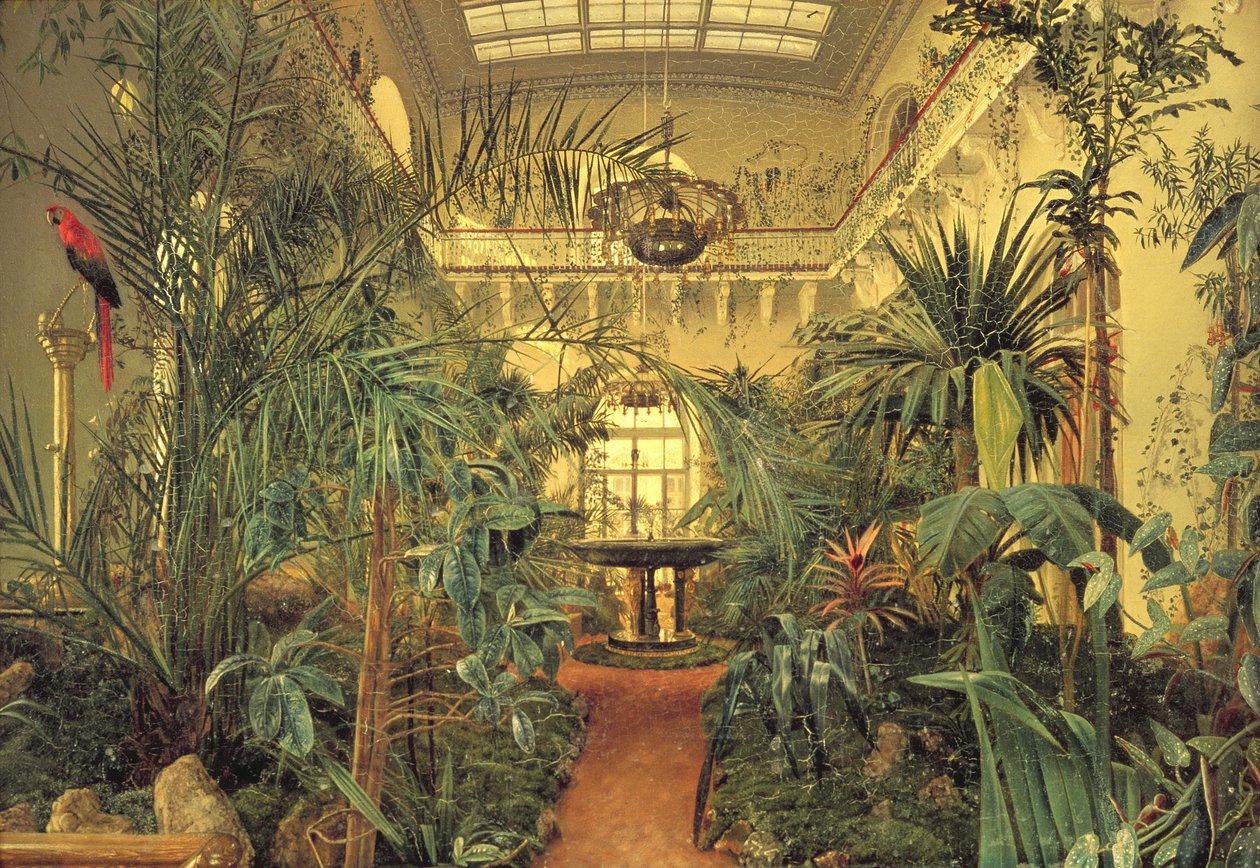 Zimní zahrada v Zimním paláci, Petrohrad, 1840 od Michail Ivanovich Antonov
