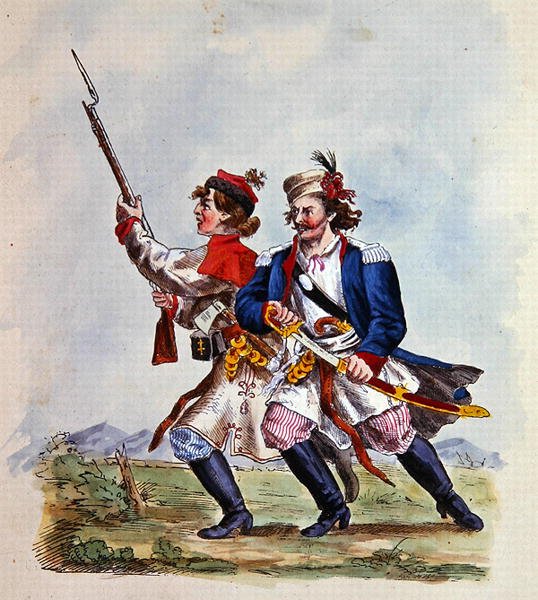 Kostýmy polské armády po roce 1700 (barevná litografie) od Michal Stachowicz