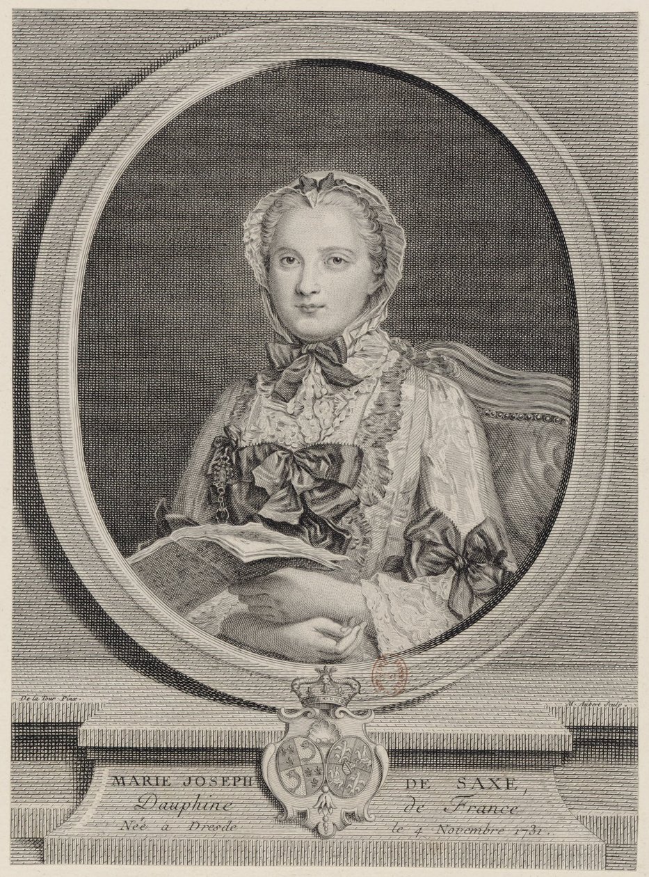 Marie Josèphe, Dauphine Francie v roce 1747 od Michel Aubert