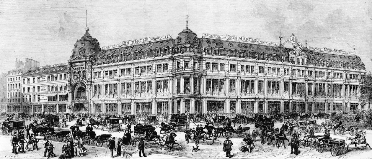 Obchodní domy Bon Marché, Paříž, kolem roku 1887 od Michel Charles Fichot