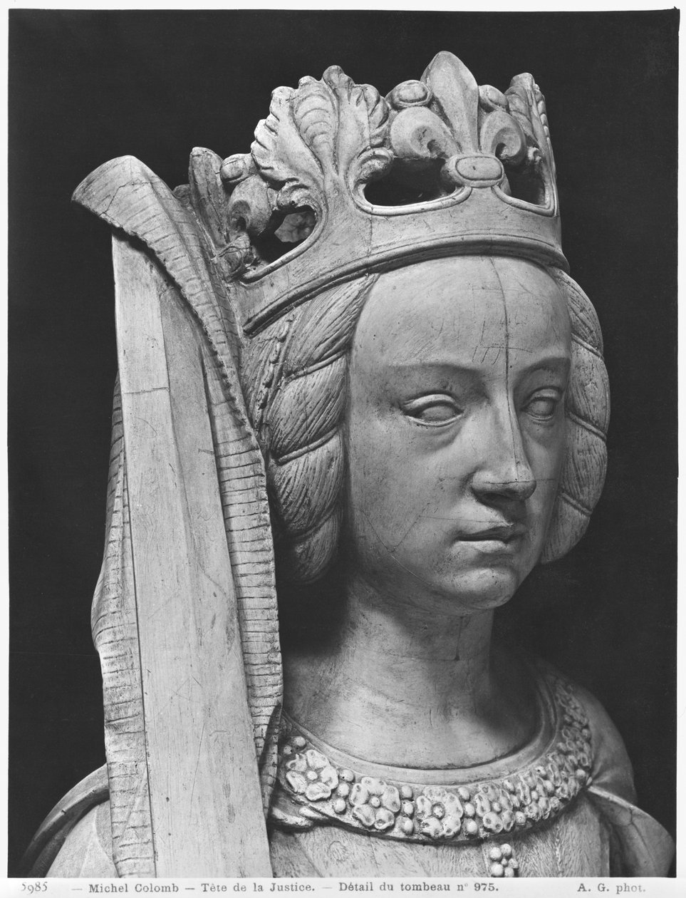 Nantes, katedrála svatého Petra a Pavla, hrobka Františka II., vévody z Bretaně a Markéty z Foix, hlavy spravedlnosti, 1502-07 (sádra odlitá z mramoru) od Michel Colombe