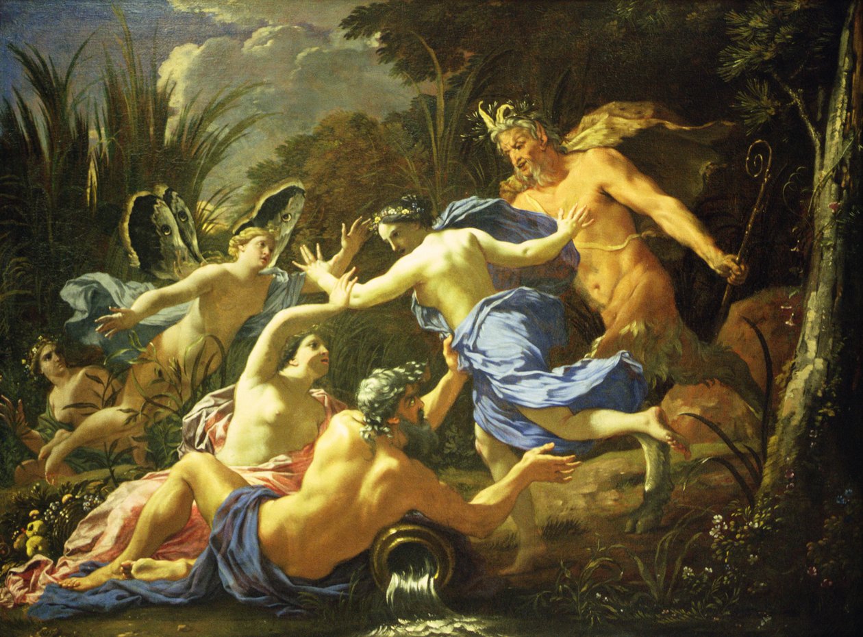Pan a Syrinx, 1657 od Michel Dorigny