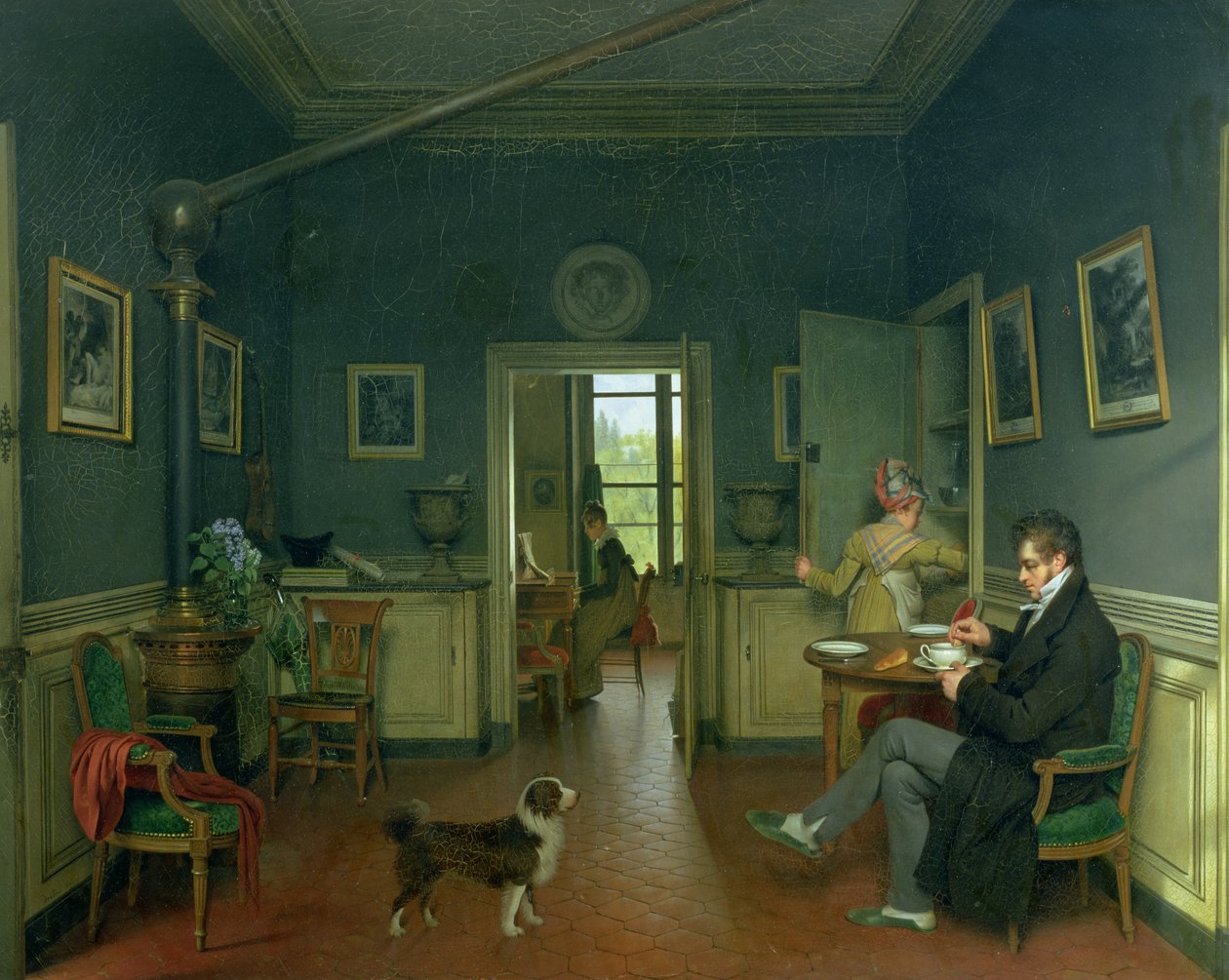 Interiér jídelny, 1816 (podrobnosti viz 113187) od Michel Martin Drolling