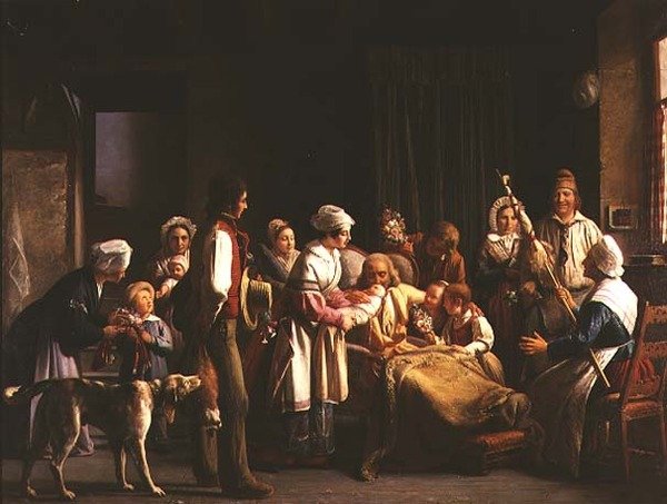 Narozeniny pradědečků, 1837 od Michel Philibert Genod