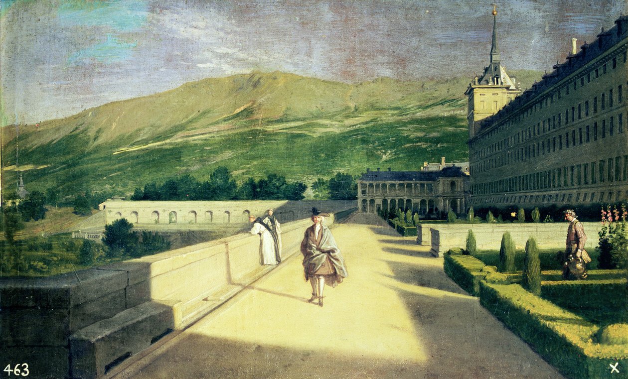 Zahrada mnichů v klášteře San Lorenzo del Escorial od Michel Ange Houasse