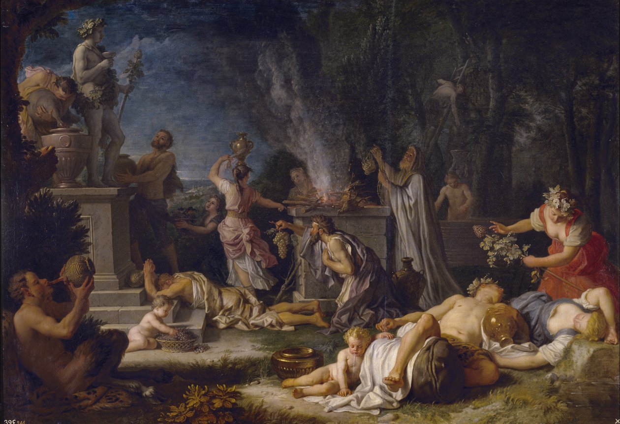 Oběť Bakchovi, 1720 od Michel Ange Houasse