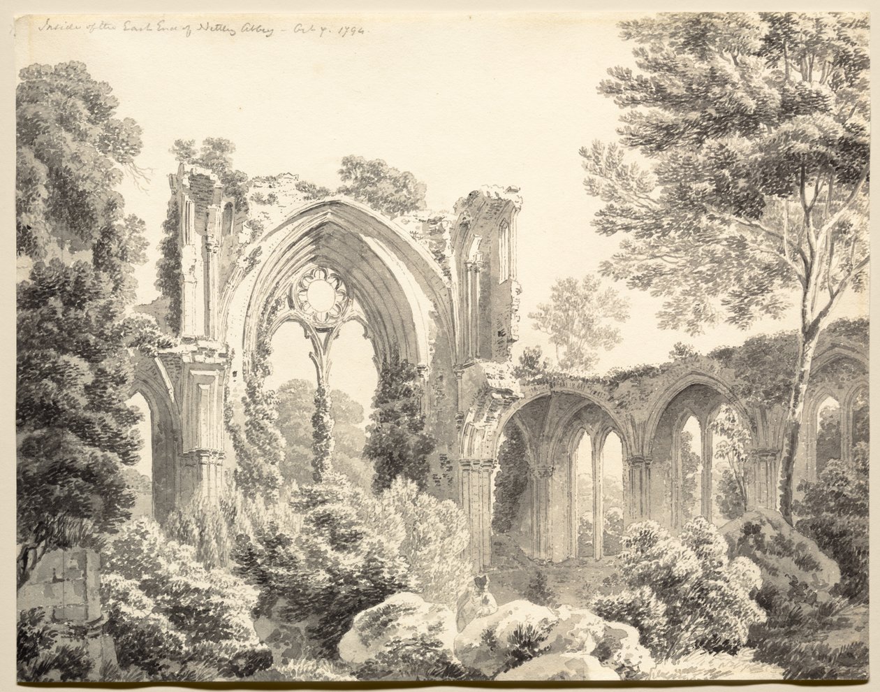 Uvnitř East Endu Netley Abbey od Michel Angelo Rooker