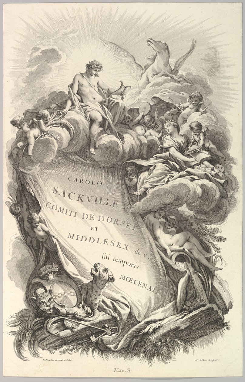 Frontispis pro hrobku Charlese Sackvilla, hraběte z Dorsetu Frontispis pro ..., ca. 1736. od Michel Aubert
