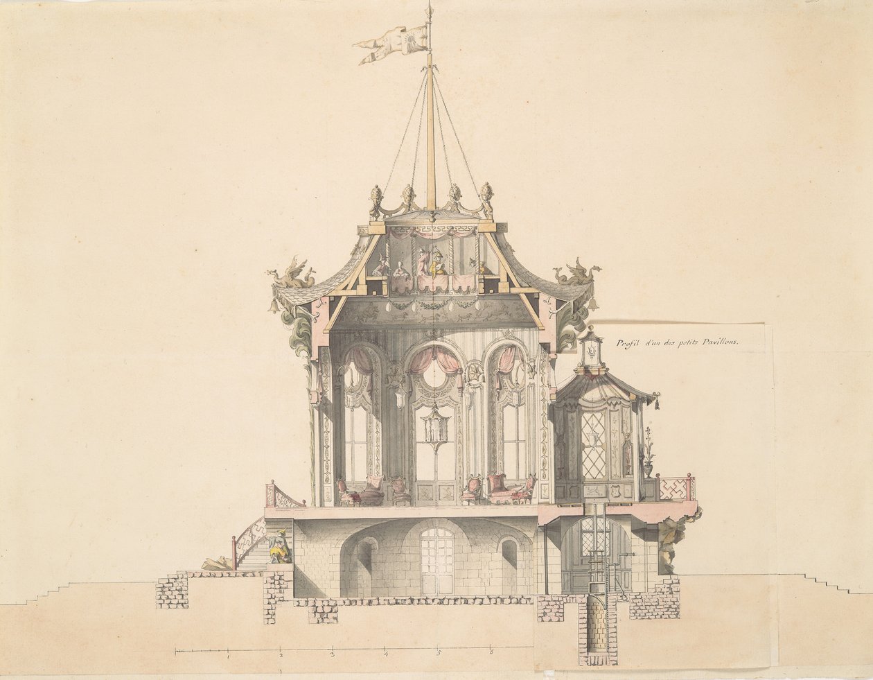 Projekt pro čínský pavilon, n.d. od Michel Barthelemy Hazon