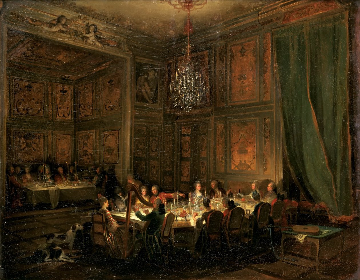 Večeře prince de Conti v chrámu, 1766 od Michel Barthelemy Ollivier