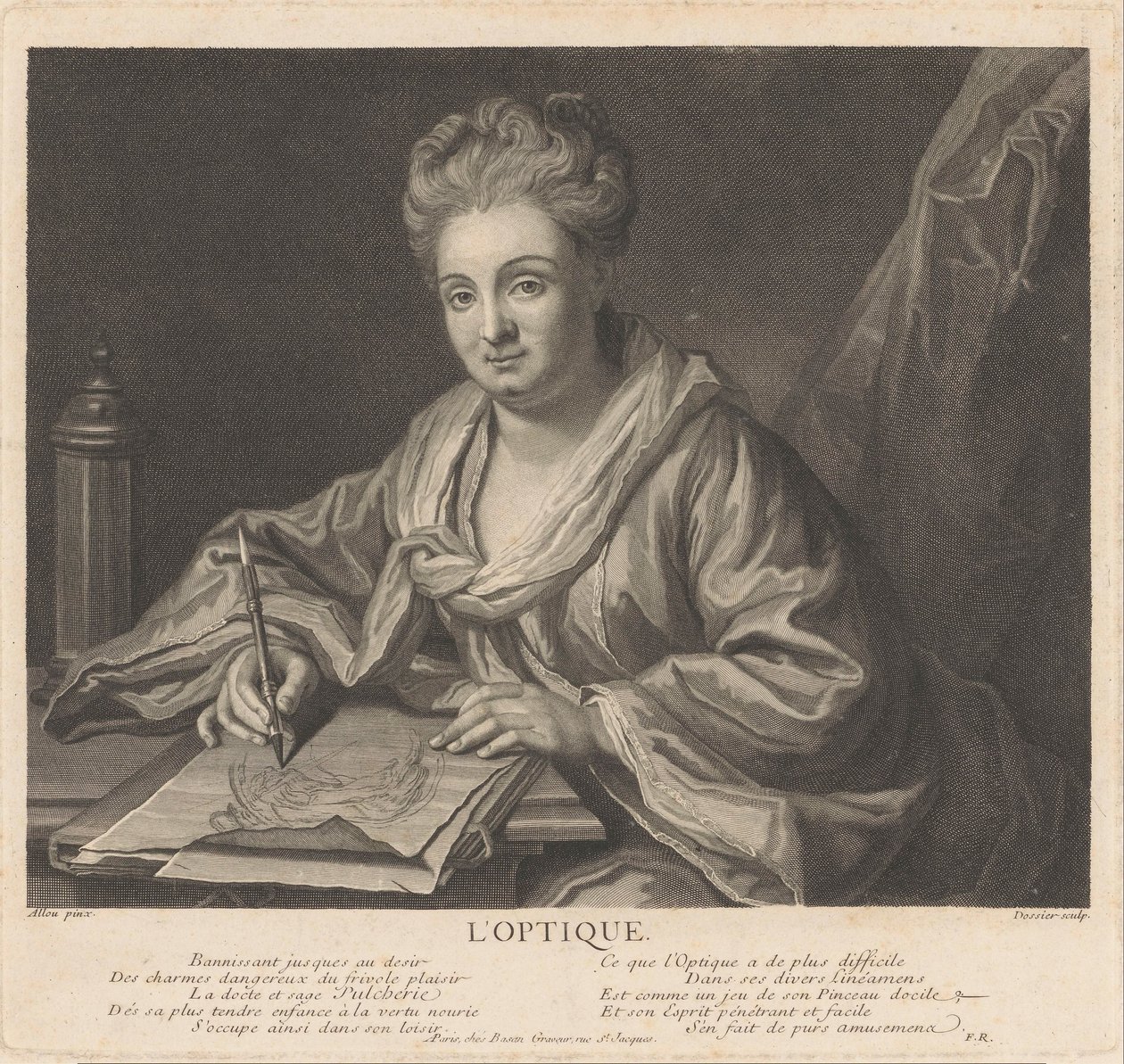 Portrét kresby Anne Allou l