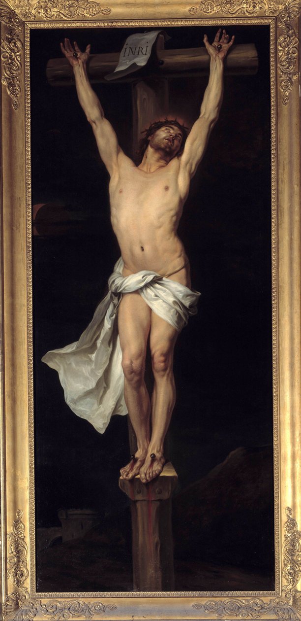 Kristus na kříži. Na kříž vložte „“ INRI““. Obraz Michela Francoise Dandre Bardon (nebo Dandre-Bardon 1700-1783). Kostel Svatého Ducha, Aix en Provence od Michel Francois Dandre Bardon
