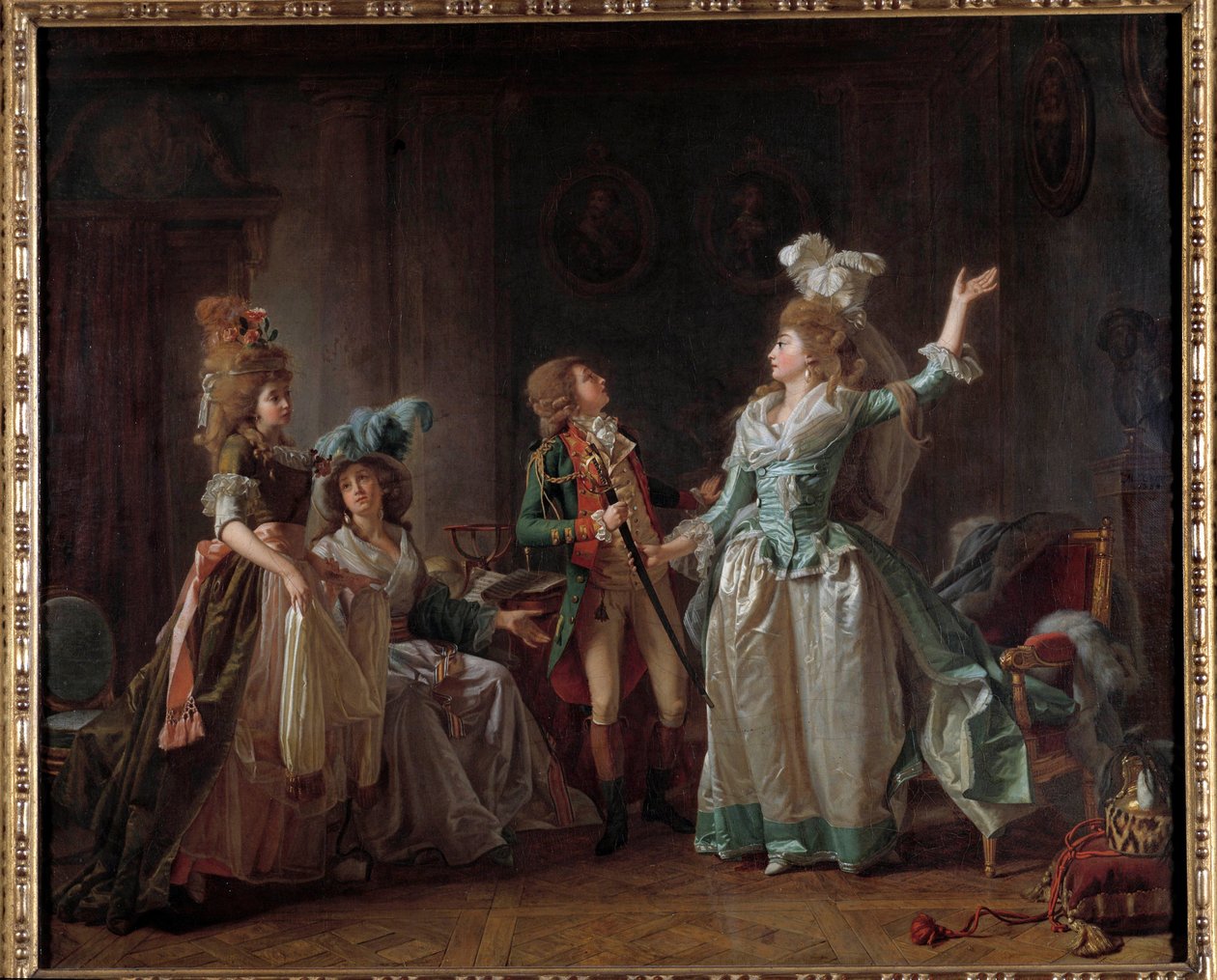Obraz The Depart of the Dragon od Michela Garniera (1753-1819). 1780 Rozm. 0,54 x 0,65 m. Paříž, Musee Carnavalet od Michel Garnier