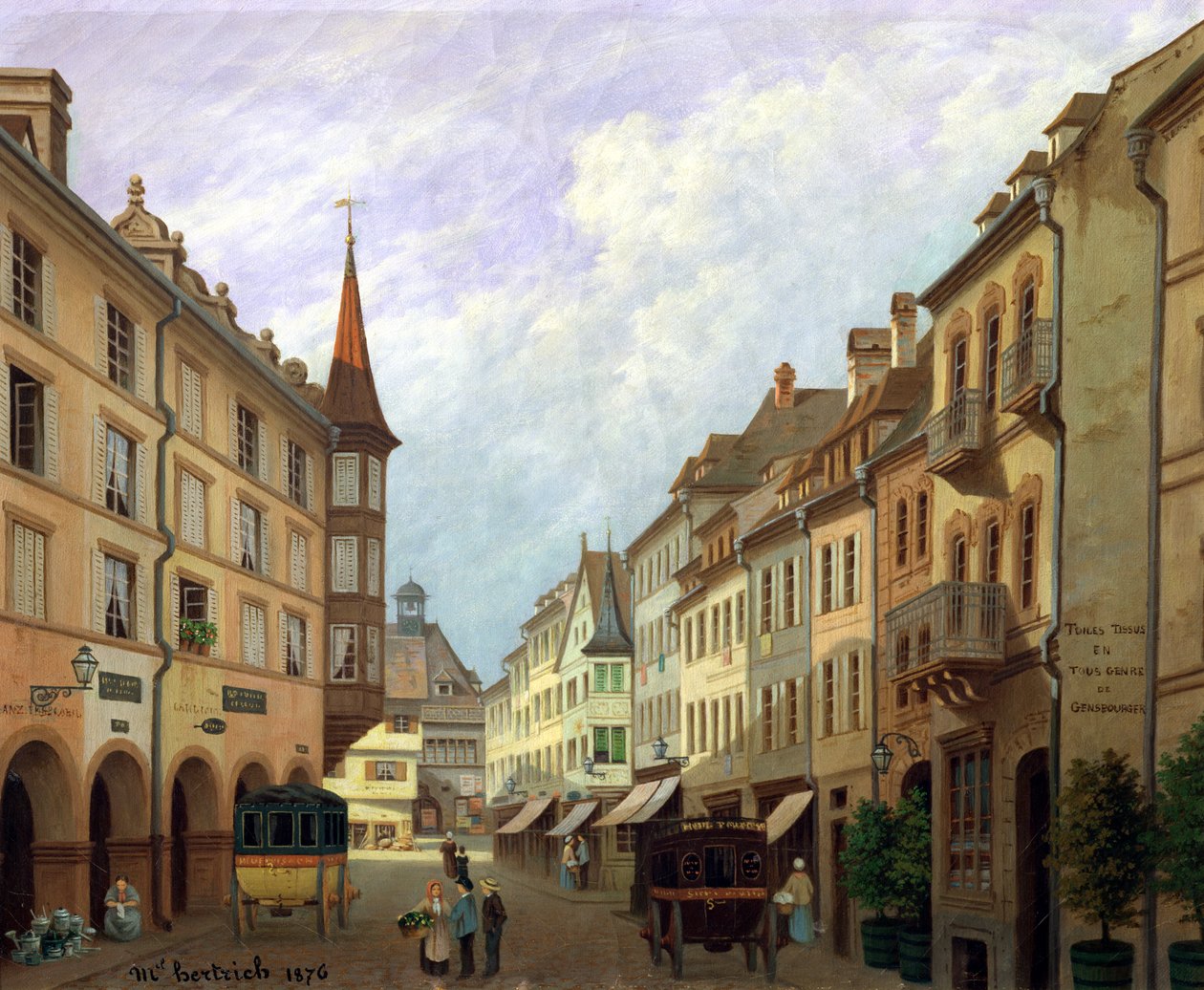 Arkády, Grand Rue, Colmar, 1876 od Michel Hertrich