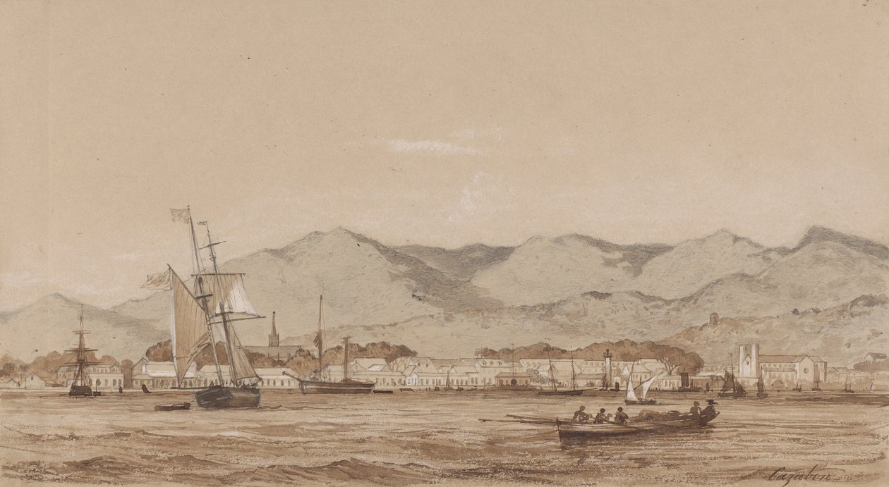 Port of Spain, z přístavu od Michel Jean Cazabon