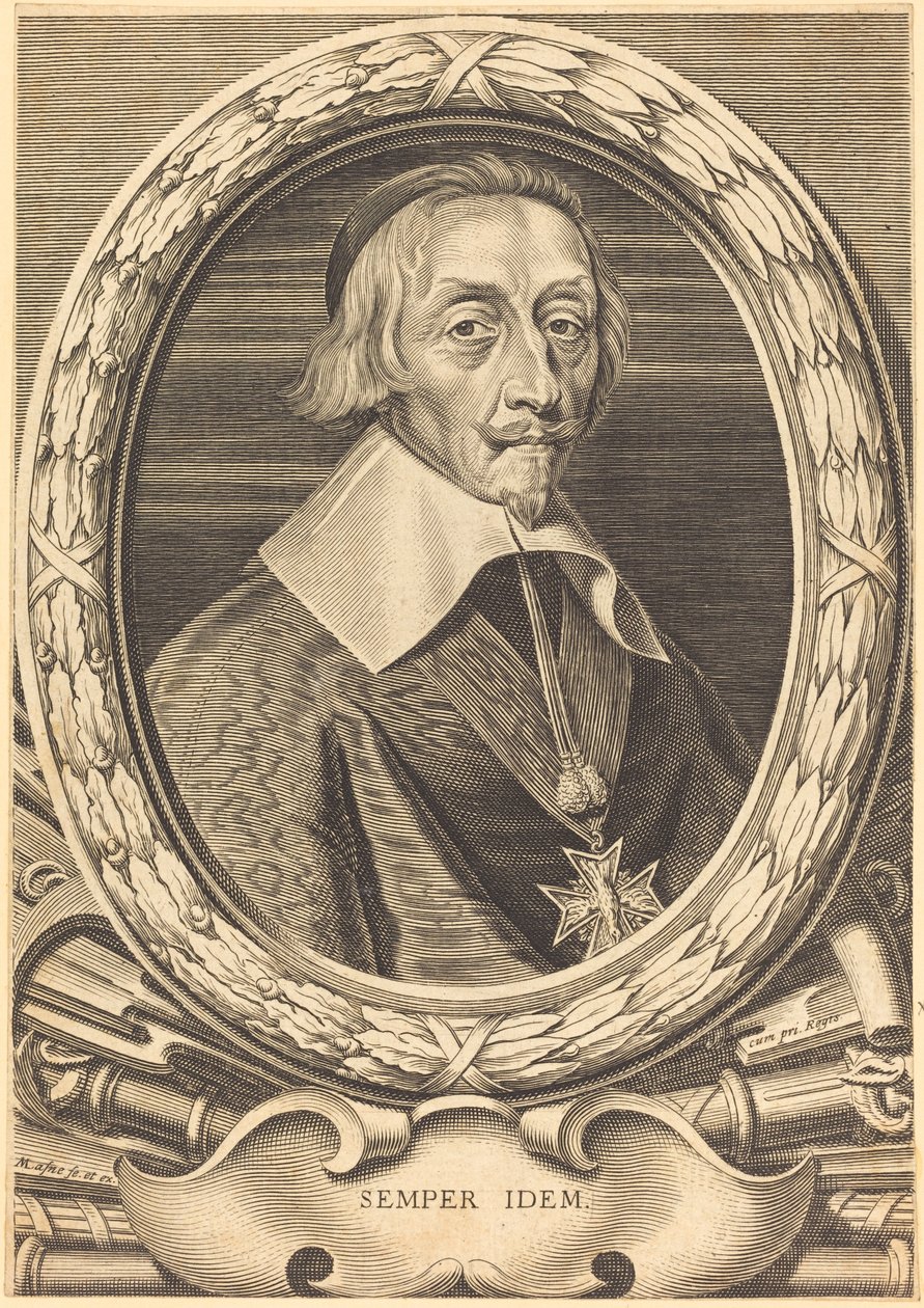 Armand Jean du Plessis, kardinál Richelieu od Michel Lasne