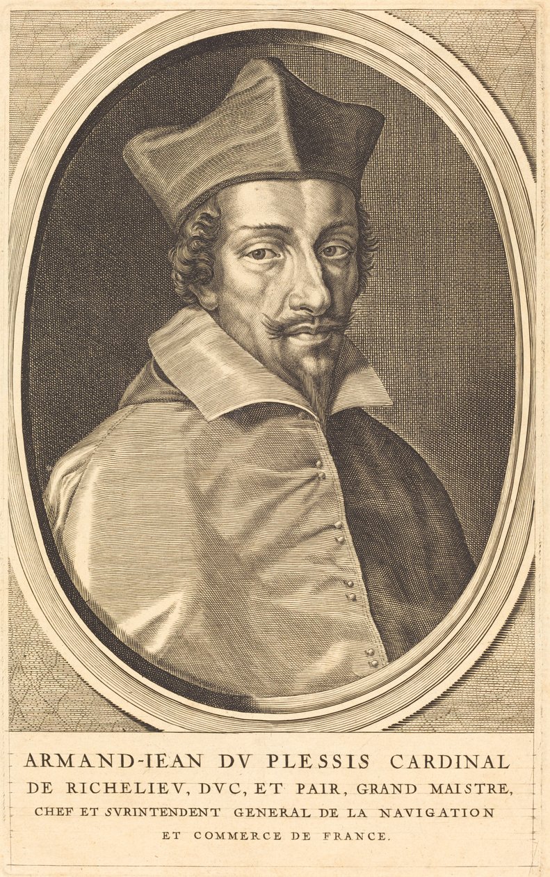 Armand Jean du Plessis, kardinál Richelieu od Michel Lasne