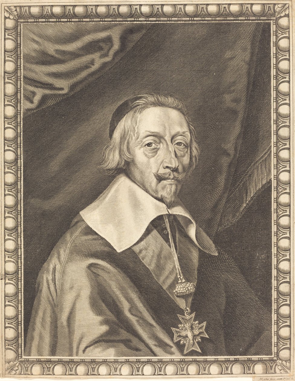 Armand Jean du Plessis, kardinál Richelieu od Michel Lasne
